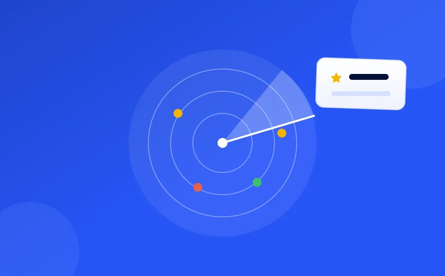 Review monitoring dashboard with sentiment breakdown