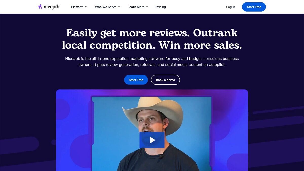 NiceJob automated review generation for small business