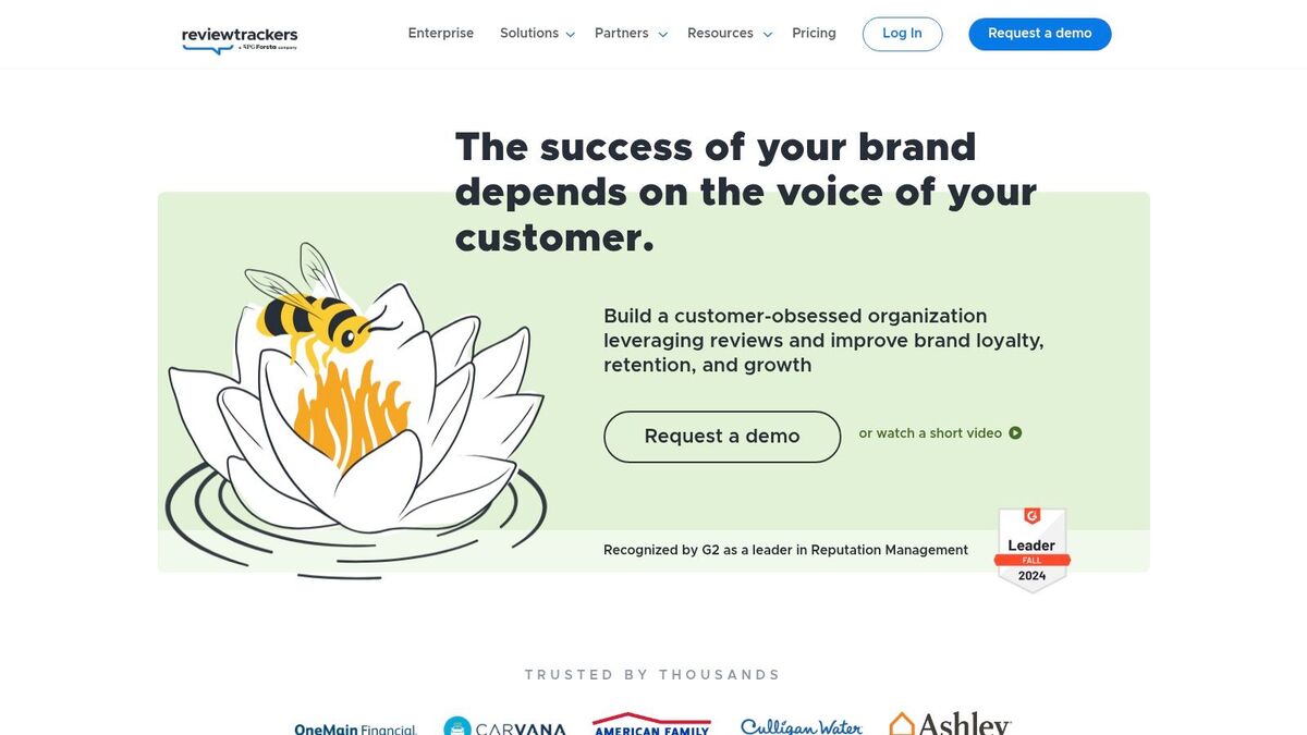 ReviewTrackers review operations and sentiment analysis