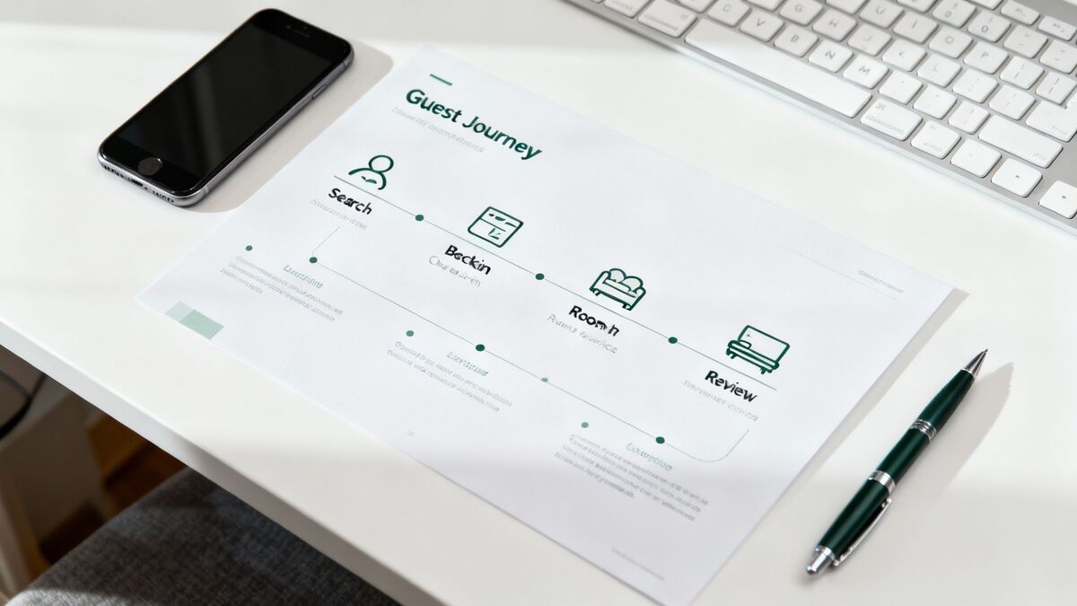 A digital map showing various customer touchpoints connected in a seamless journey.