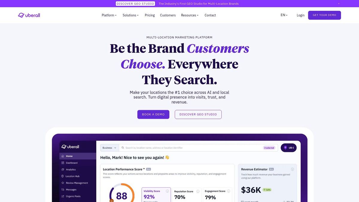 Uberall near-me brand experience platform