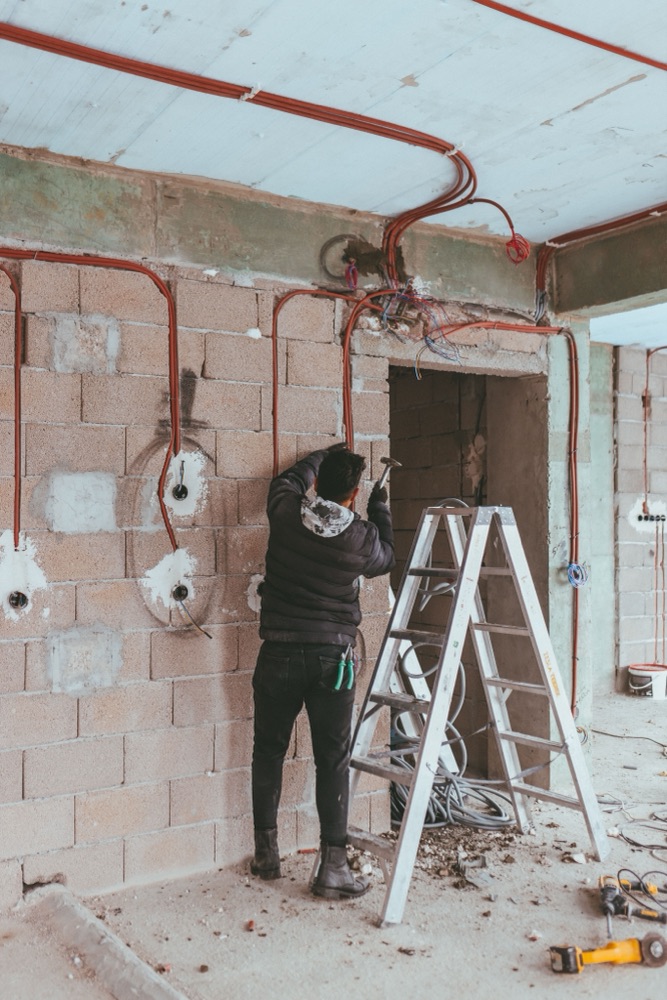 Home services tradesperson at work